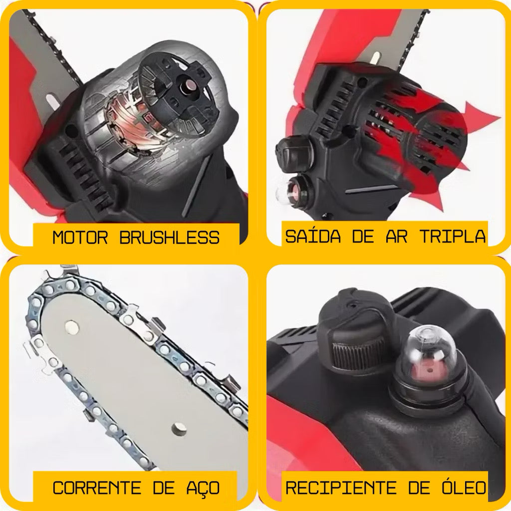 Kit Poda Profissional 48V 2 em 1 | Garantia Oficina Tools®