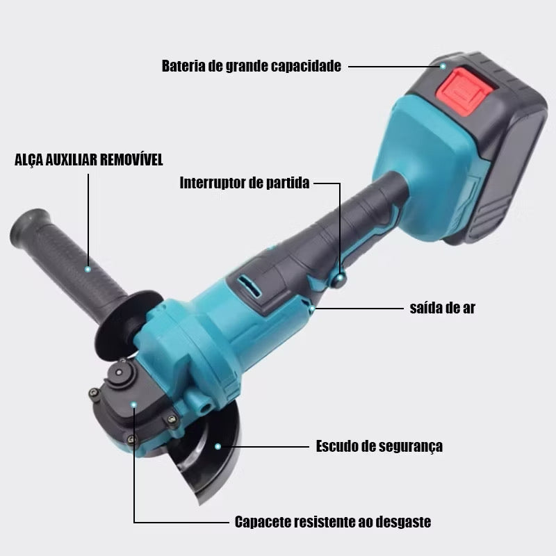 Esmerilhadeira Sem Fio 48V ProCut™ – Kit Completo com 4 Discos 🔧⚡