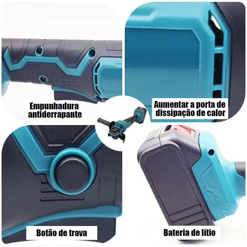 Esmerilhadeira Sem Fio 48V ProCut™ – Kit Completo com 4 Discos 🔧⚡
