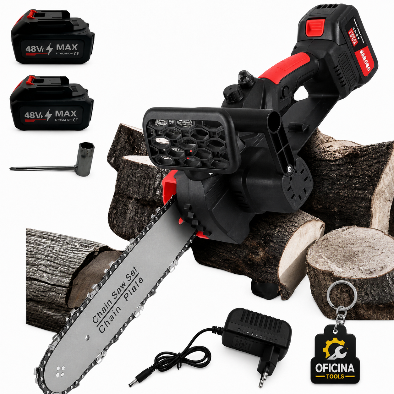 Moto Serra Elétrica 12” PowerCut 48V™ – 2 Baterias + Carregador