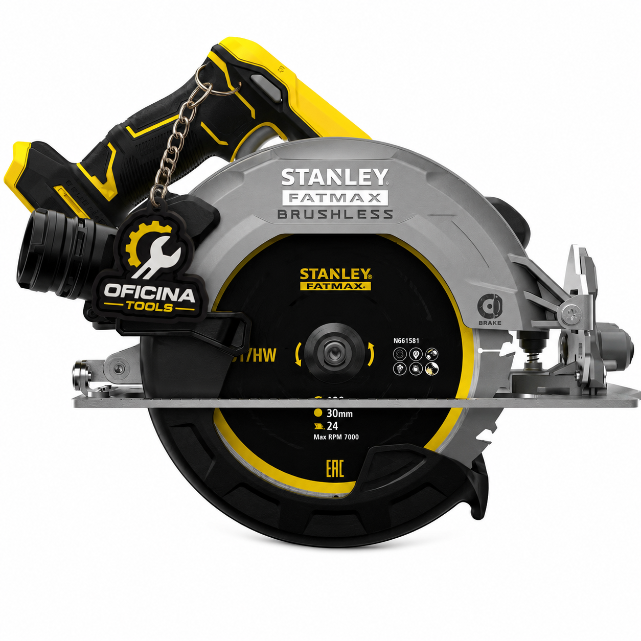 Serra Circular Stanley FATMAX 20V Brushless 165mm SBC551B | Corte Profissional + Garantia Oficina Tools