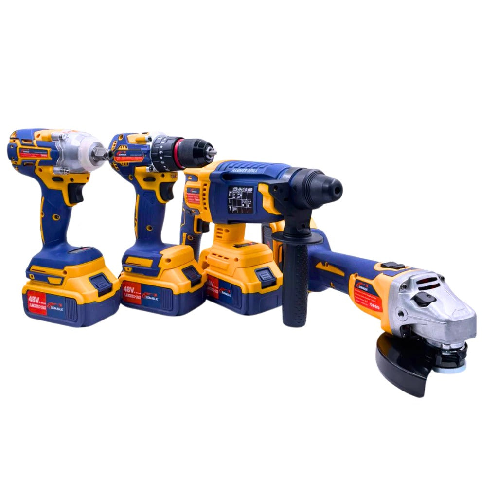 Kit Ferramentas Elétricas 4 Em 1 Com Maleta + 4 Bateria 48v