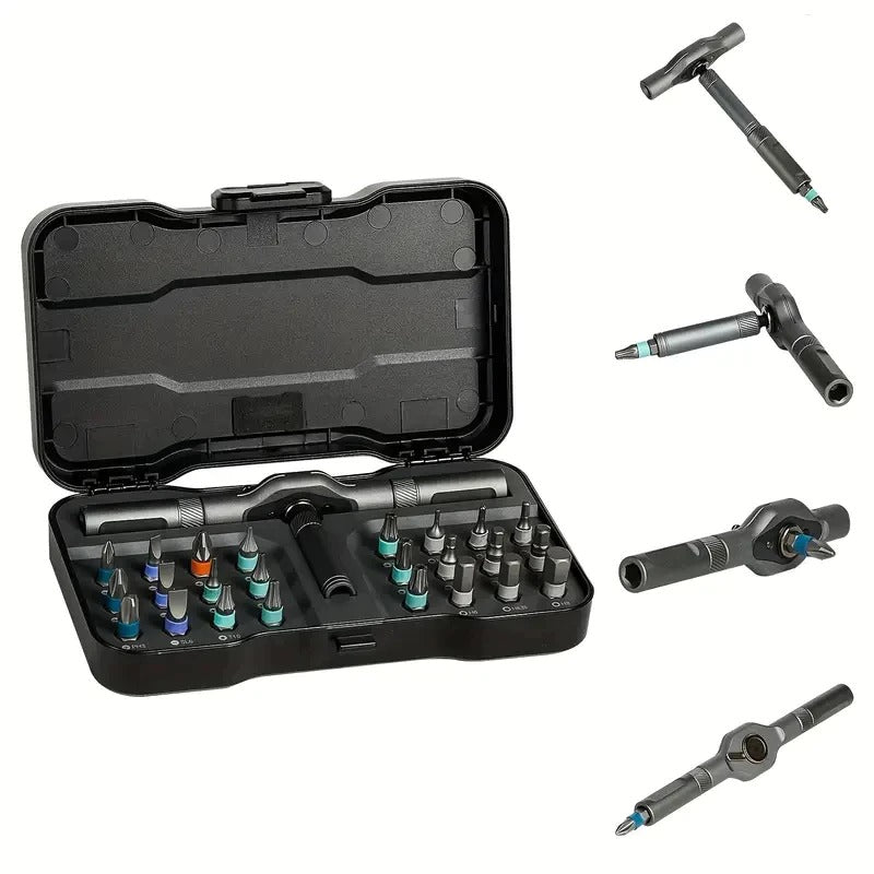 Kit Chave de Precisão Magnética 24 em 1 com Catraca Profissional