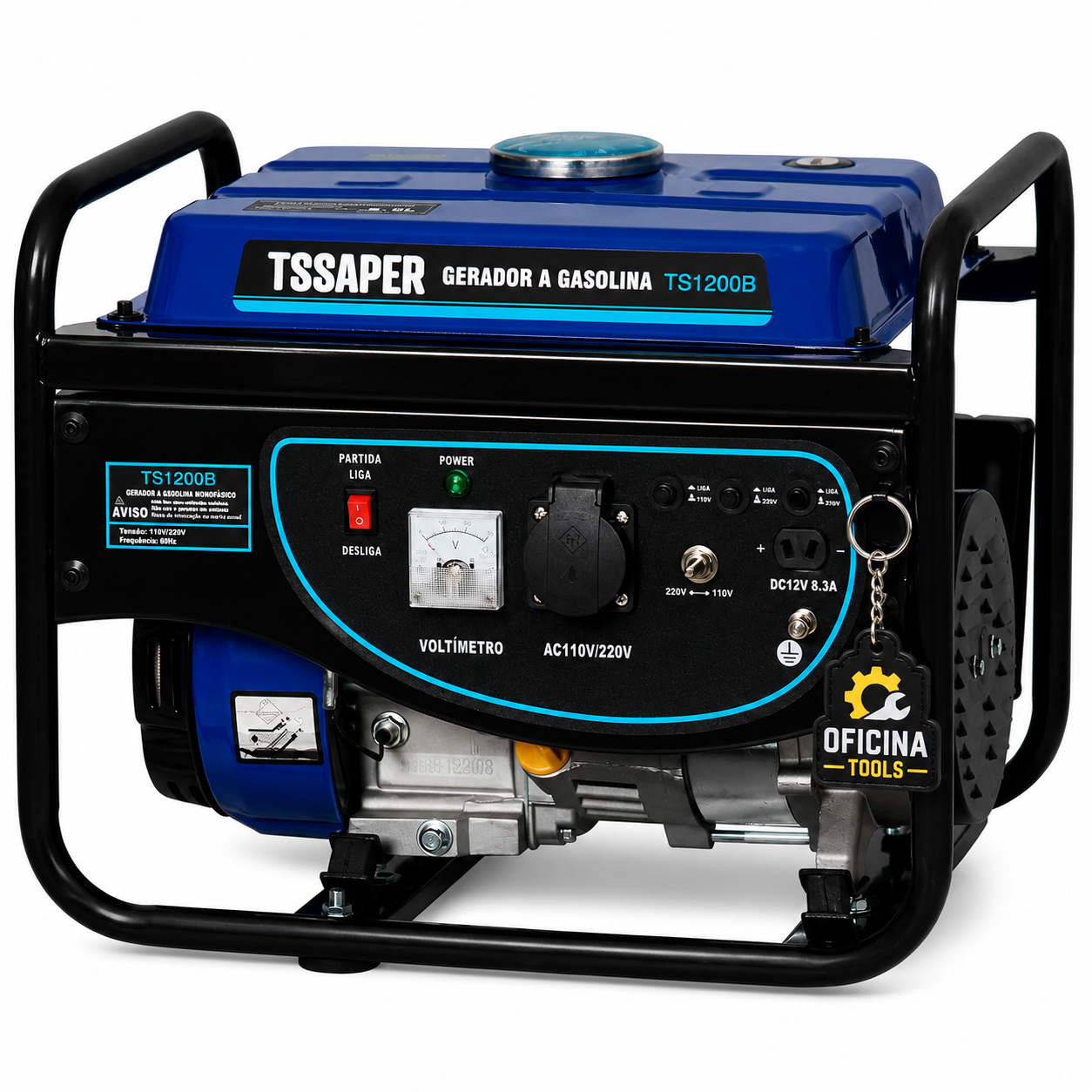 Gerador de Energia Portátil TSSAPER TS1200B 1,2kVA Bivolt 110V/220V