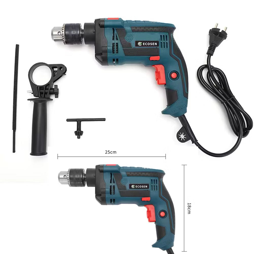 Furadeira Elétrica de Impacto 13mm 900W Auto Reverso – Ecosen