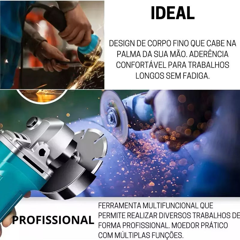 Esmerilhadeira Angular Profissional 950W 4.1/2” 115mm – Alta Rotação 11.000 RPM ⚙️