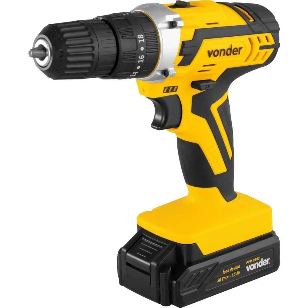 Kit Parafusadeira De Impacto 2 Bat e Maleta 20V PFV238I Vonder