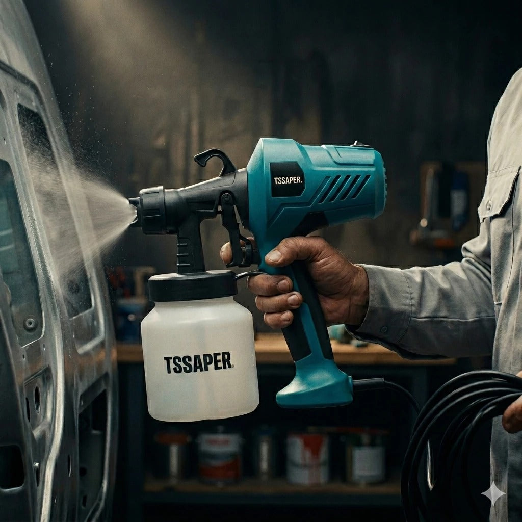 Pistola Elétrica Para Pintura Pulverizador de Tinta com Bico de Metal e Compressor 450w - TSSAPER